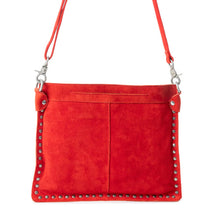 Load image into Gallery viewer, MYRA TEXAS ROSE WESTERN EMBROIDERED LEATHER BAG IN SCARLET RED