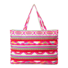 Load image into Gallery viewer, MYRA CARNIVAL WEEKENDER BAG IN NEON FUCHSIA