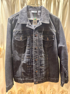 CHICOS FADED BLACK DENIM JACKET