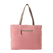 Load image into Gallery viewer, MYRA DESERT &amp; LACE FRINGE WEEKENDER BAG IN DUSTY ROSE

