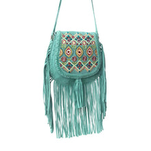 Load image into Gallery viewer, MYRA MOHAVE MEADOW LEATHER BAG IN DUSTY JADE
