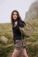Load image into Gallery viewer, MYRA SIERRA GROVE HAND-TOOLED LEATHER BAG IN WESTERN FERN
