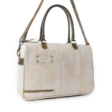Load image into Gallery viewer, MYRA SUMMIT LINE LEATHER LAPTOP BAG IN DESERT CREAM
