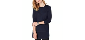 J JILL MERINO WOOL TUNIC SWEATER